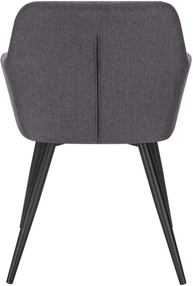 EUGAD Esszimmerstuhl (1 Stück), Wohnzimmerstuhl aus Leinen Polsterstuhl mit Armlehnen und Rückenlehne schwarze Gestell aus Metall Hellgrau Dunkelgrau 14 EUGAD Esszimmerstuhl (1 Stück), Wohnzimmerstuhl aus Leinen Polsterstuhl mit Armlehnen und Rückenlehne schwarze Gestell aus Metall Hellgrau Dunkelgrau – Bild 14
