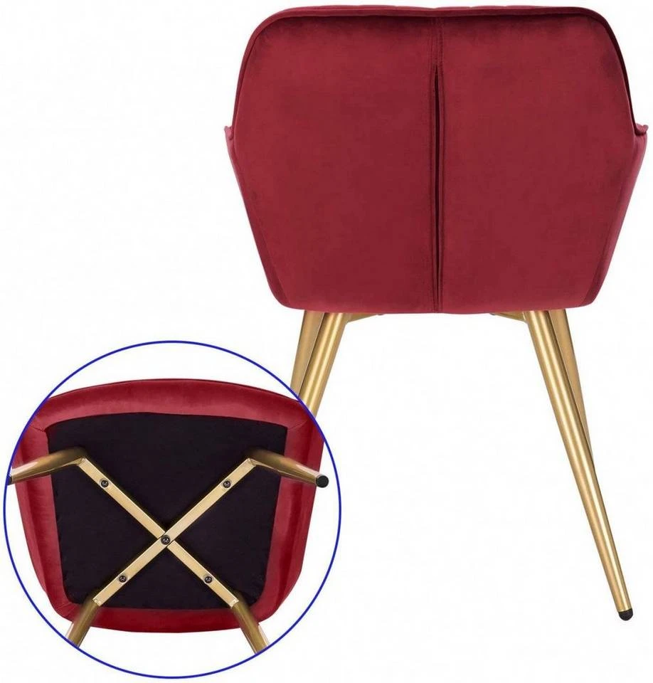 EUGAD Polsterstuhl (Set, 1 Stück), Esszimmerstuhl Küchenstuhl Samt, mit goldener Metallbeinen Blau, Bordeaux, Dunkelgrau, Dunkelgrün, Hellgrau, Rosa, Schwarz 31 EUGAD Polsterstuhl (Set, 1 Stück), Esszimmerstuhl Küchenstuhl Samt, mit goldener Metallbeinen Blau, Bordeaux, Dunkelgrau, Dunkelgrün, Hellgrau, Rosa, Schwarz – Bild 31