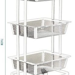 EUGAD Beistellwagen »0030CC«, Rollwagen Küchewagen 3 Gitterkörbe, Rolle mit Bremse 40x76x30 cm Weiß 10 EUGAD Beistellwagen »0030CC«, Rollwagen Küchewagen 3 Gitterkörbe, Rolle mit Bremse 40x76x30 cm Weiß -Eugad Möbel Einkaufen 86261da6 2e87 5ec5 a728 316f66e9b29d