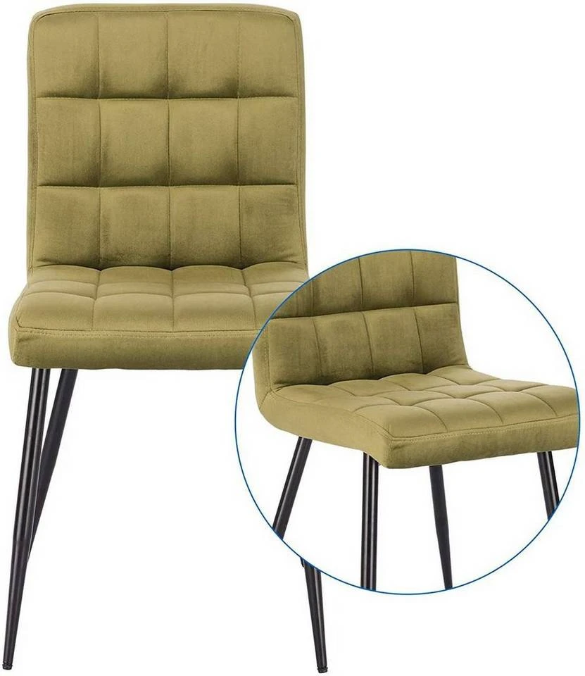 EUGAD Esszimmerstuhl (2 Stück), Polsterstuhl Wohnzimmerstuhl Samtstuhl Sessel mit Rückenlehne, Metallbeine, Sitzfläche aus Samt, Dunkelgrün Blau, Creme, Dunkelgrau, Dunkelgrün, Hellgrau, Rosa 5 EUGAD Esszimmerstuhl (2 Stück), Polsterstuhl Wohnzimmerstuhl Samtstuhl Sessel mit Rückenlehne, Metallbeine, Sitzfläche aus Samt, Dunkelgrün Blau, Creme, Dunkelgrau, Dunkelgrün, Hellgrau, Rosa – Bild 5