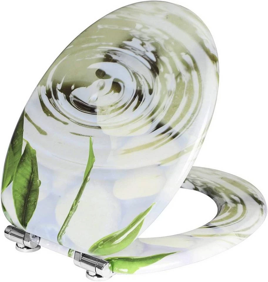 EUGAD WC-Sitz (1-St), Toilettensitz, WC Sitz mit Absenkautomatik, MDF, Holz, Softclose Scharnier Grüne Blätter, Holzfarbe, Lilie, Seestern, Seestern Am Strand, Seestern Sonnenuntergang, Stone, Lila Blume und Stones 1 EUGAD WC-Sitz (1-St), Toilettensitz, WC Sitz mit Absenkautomatik, MDF, Holz, Softclose Scharnier Grüne Blätter, Holzfarbe, Lilie, Seestern, Seestern Am Strand, Seestern Sonnenuntergang, Stone, Lila Blume und Stones