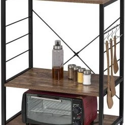 EUGAD Küchenregal, Standregal Bäckerregal, Industrie Design, MDF, Metall, Vintage -Eugad Möbel Einkaufen 87e8f78d 8b05 506c 8a3e 6ab0024809ea