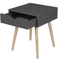 EUGAD Nachttisch, Beistelltisch mit Schublade Nachtkommode, Holzbeine MDF, Grau Weiß 20 EUGAD Nachttisch, Beistelltisch mit Schublade Nachtkommode, Holzbeine MDF, Grau Weiß -Eugad Möbel Einkaufen 883f90f0 5fd9 5538 b625 e38d145c521c