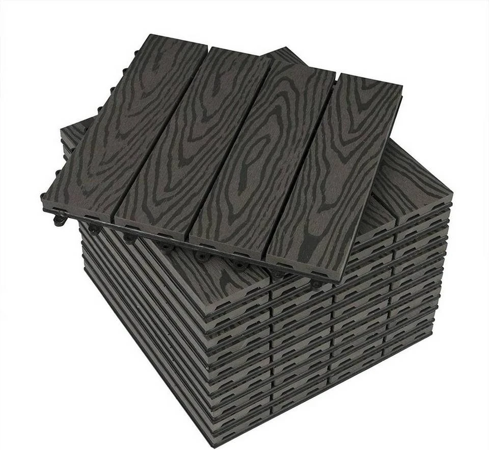 EUGAD WPC-Fliesen, WPC Fliesen Klickfliesen in Holzoptik 22 Stücke für 2m² Hellgrau Anthrazit, Braun, Coffee 8 EUGAD WPC-Fliesen, WPC Fliesen Klickfliesen in Holzoptik 22 Stücke für 2m² Hellgrau Anthrazit, Braun, Coffee – Bild 8