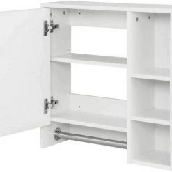 EUGAD Spiegelschrank Hängeschrank mit 6 Ablagen mit Tür 60x20x60cm Weiß -Eugad Möbel Einkaufen 88bdf26c 3bb7 594a b5be a554c9c922dc