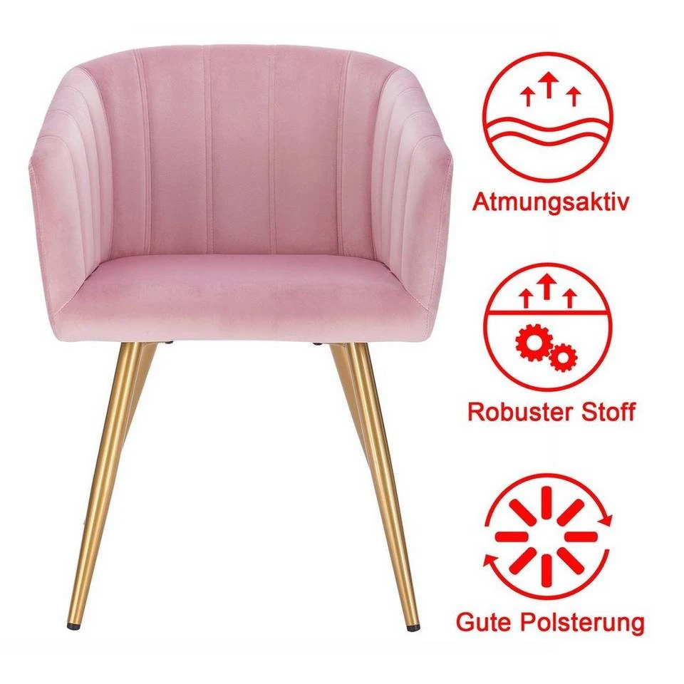 EUGAD Esszimmerstuhl (4 Stück), 4er-Set Esszimmerstuhl Polsterstuhl aus Samt Dunkelgrün Dunkelgrau, Dunkelgrün, Rosa, Schwarz 23 EUGAD Esszimmerstuhl (4 Stück), 4er-Set Esszimmerstuhl Polsterstuhl aus Samt Dunkelgrün Dunkelgrau, Dunkelgrün, Rosa, Schwarz – Bild 23