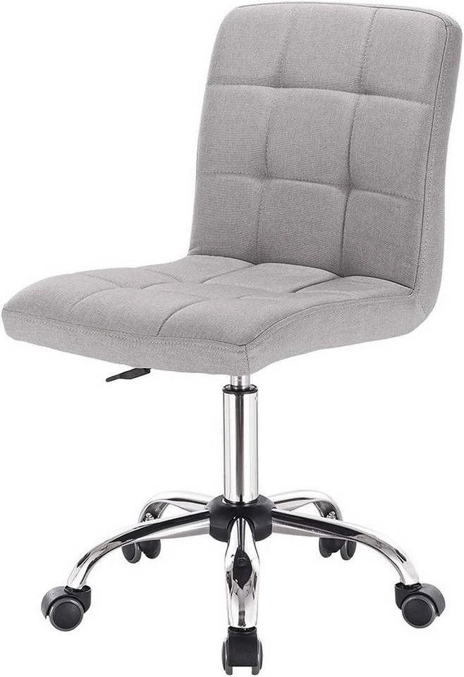 EUGAD Schreibtischstuhl, Bürohocker Schreibtischstuhl Rollhocker drehbar höhenverstellbar Stoffbezug Metall Dunkelgrau, Hellgrau 1 EUGAD Schreibtischstuhl, Bürohocker Schreibtischstuhl Rollhocker drehbar höhenverstellbar Stoffbezug Metall Dunkelgrau, Hellgrau