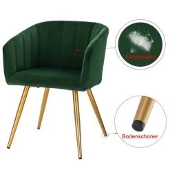 EUGAD Esszimmerstuhl (4 Stück), 4er-Set Esszimmerstuhl Polsterstuhl aus Samt Dunkelgrün Dunkelgrau, Dunkelgrün, Rosa, Schwarz 41 EUGAD Esszimmerstuhl (4 Stück), 4er-Set Esszimmerstuhl Polsterstuhl aus Samt Dunkelgrün Dunkelgrau, Dunkelgrün, Rosa, Schwarz -Eugad Möbel Einkaufen 8ab6ba0c 6f02 4238 be84 946f38d47d41
