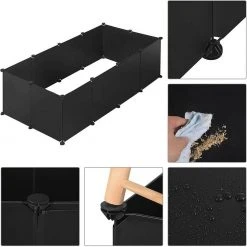 EUGAD Freigehege, Freigehege für Kaninchen Hasen Meerschweinchen Welpenauslauf DIY, 12 Platten 145 x 75 x 46 cm Grau, Schwarz, Transparent, Weiß 37 EUGAD Freigehege, Freigehege für Kaninchen Hasen Meerschweinchen Welpenauslauf DIY, 12 Platten 145 x 75 x 46 cm Grau, Schwarz, Transparent, Weiß -Eugad Möbel Einkaufen 8b194b1f 5d62 46d7 a433 a013cf1c016f