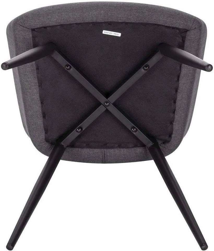 EUGAD Esszimmerstuhl (1 Stück), Wohnzimmerstuhl aus Leinen Polsterstuhl mit Armlehnen und Rückenlehne schwarze Gestell aus Metall Hellgrau Dunkelgrau 15 EUGAD Esszimmerstuhl (1 Stück), Wohnzimmerstuhl aus Leinen Polsterstuhl mit Armlehnen und Rückenlehne schwarze Gestell aus Metall Hellgrau Dunkelgrau – Bild 15