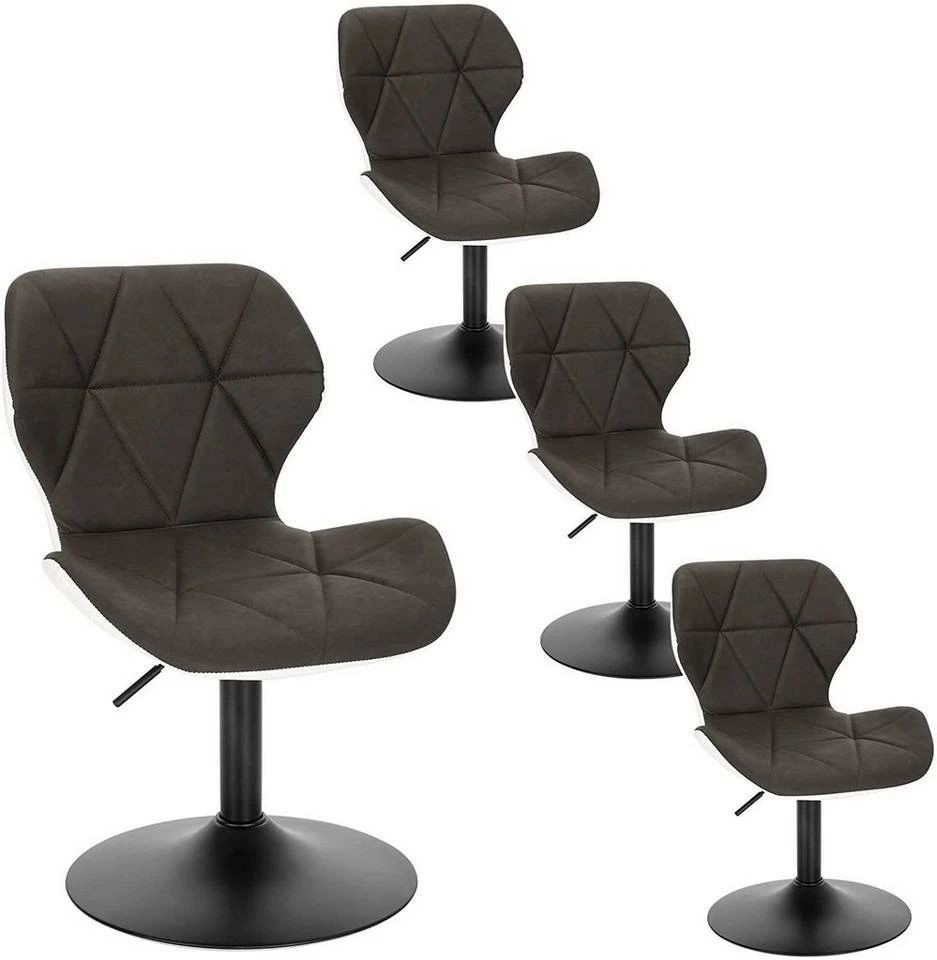 EUGAD Barhocker (4 St), niedriger Barhocker 360° Drehstuhl mit Rückenlehne 120kg belastbar Stuhl höhenverstellbar Kunstleder Sitzhöhe 40-54cm Dunkelbraun Weiß Anthrazit+Weiß, Dunkelbraun+Weiß 10 EUGAD Barhocker (4 St), niedriger Barhocker 360° Drehstuhl mit Rückenlehne 120kg belastbar Stuhl höhenverstellbar Kunstleder Sitzhöhe 40-54cm Dunkelbraun Weiß Anthrazit+Weiß, Dunkelbraun+Weiß – Bild 10