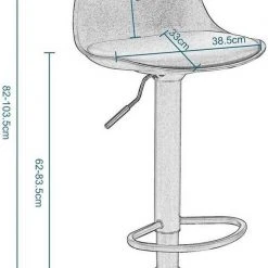 EUGAD Barhocker, mit Rückenlehne, Barstühle Höhenverstellbar und 360° Drehbar, Zeitgenössisch für Esszimmer, Bar Schwarz Grau 26 EUGAD Barhocker, mit Rückenlehne, Barstühle Höhenverstellbar und 360° Drehbar, Zeitgenössisch für Esszimmer, Bar Schwarz Grau -Eugad Möbel Einkaufen 8cbd5d5a 7d7f 5d77 967d d658b15cbc2d