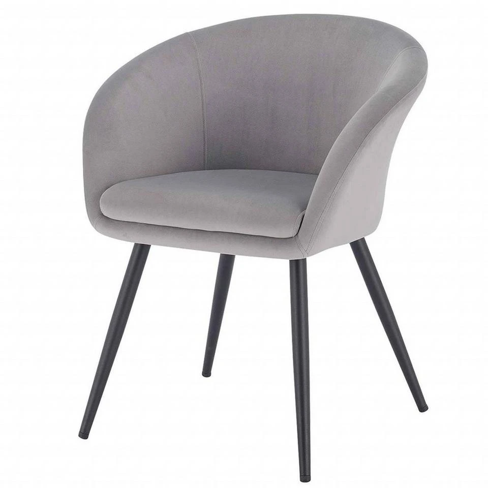 EUGAD Esszimmerstuhl, mit Armlehne, Retro Design, Samt, Metall Dunkelgrau Hellgrau, Schwarz 14 EUGAD Esszimmerstuhl, mit Armlehne, Retro Design, Samt, Metall Dunkelgrau Hellgrau, Schwarz – Bild 14
