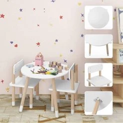 EUGAD Sitzgruppe, Kindertisch mit Stühle, 3tlg. Kindersitzgruppe Kindermöbel, 1 Kindertisch und 2 Kinderstühlen Tischset rund in Katzenform aus MDF und Kiefernholz im Kinderzimmer, Weiß 13 EUGAD Sitzgruppe, Kindertisch mit Stühle, 3tlg. Kindersitzgruppe Kindermöbel, 1 Kindertisch und 2 Kinderstühlen Tischset rund in Katzenform aus MDF und Kiefernholz im Kinderzimmer, Weiß -Eugad Möbel Einkaufen 8f3f936b c6ab 5950 8c64 2c69366df8b9