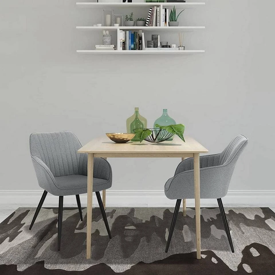 EUGAD Esszimmerstuhl (1 Stück), Küchenstuhl Wohnzimmerstuhl Sitzfläche aus Leinen Polsterstuhl mit Armlehne Metallbeine für Esszimmer Wohnzimmer Küche,Dunkelgrau Hellgrau 9 EUGAD Esszimmerstuhl (1 Stück), Küchenstuhl Wohnzimmerstuhl Sitzfläche aus Leinen Polsterstuhl mit Armlehne Metallbeine für Esszimmer Wohnzimmer Küche,Dunkelgrau Hellgrau – Bild 9