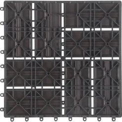 EUGAD WPC-Fliesen, 11 Stück WPC Terrassenfliesen Klickfliesen 30x30cm Hellgrau Anthrazit, Coffee, Dunkelgrau -Eugad Möbel Einkaufen 910d3de3 f819 5260 9c59 f9c6e6a22987