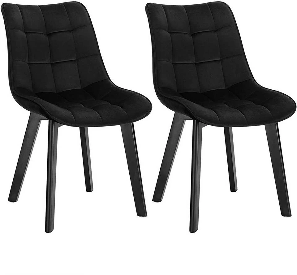 EUGAD Esszimmerstuhl (2 Stück), Wohnzimmerstuhl mit Rückenlehne, Polsterstuhl Küchenstuhl Weich Samt und Holz für ESS- und Wohnzimmer Schwarz Dunkelgrau, Dunkelgrün, Rosa 1 EUGAD Esszimmerstuhl (2 Stück), Wohnzimmerstuhl mit Rückenlehne, Polsterstuhl Küchenstuhl Weich Samt und Holz für ESS- und Wohnzimmer Schwarz Dunkelgrau, Dunkelgrün, Rosa