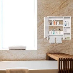 EUGAD Spiegelschrank Hängeschrank mit 6 Ablagen mit Tür 60x20x60cm Weiß -Eugad Möbel Einkaufen 918a8a39 1053 5f9e 98a7 b8e0a0e8a0b0