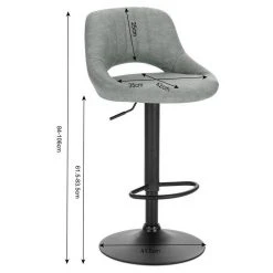 EUGAD Barhocker (2 St), 2er-Set 360° drehbar stufenlos höhenverstellbar mit Rückenlehne aus Kunstleder und Stahl Dunkelbraun Anthrazit, Grau -Eugad Möbel Einkaufen 93abe631 f0d2 5376 ab29 e7888e9800f5