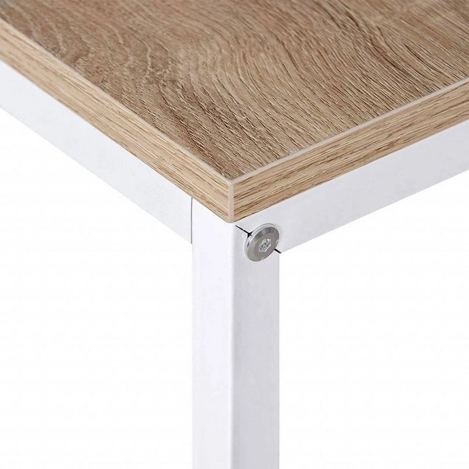 EUGAD Schreibtisch, Bürotisch mit Ablage Holz Stahl 120x64x120cm (BxTxH) Hell Eiche+schwarz Dunkel Buche-Schwarz, Hell Eiche-Schwarz, Hell Eiche-Weiß 16 EUGAD Schreibtisch, Bürotisch mit Ablage Holz Stahl 120x64x120cm (BxTxH) Hell Eiche+schwarz Dunkel Buche-Schwarz, Hell Eiche-Schwarz, Hell Eiche-Weiß – Bild 16