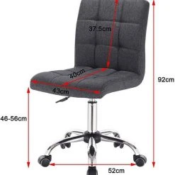 EUGAD Schreibtischstuhl, Bürohocker Schreibtischstuhl Rollhocker drehbar höhenverstellbar Stoffbezug Metall Dunkelgrau, Hellgrau 24 EUGAD Schreibtischstuhl, Bürohocker Schreibtischstuhl Rollhocker drehbar höhenverstellbar Stoffbezug Metall Dunkelgrau, Hellgrau -Eugad Möbel Einkaufen 94136867 c370 50b3 a854 e00a22150196