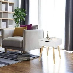 EUGAD Nachttisch, Beistelltisch mit Schublade Nachtkommode, Holzbeine MDF, Grau Weiß 25 EUGAD Nachttisch, Beistelltisch mit Schublade Nachtkommode, Holzbeine MDF, Grau Weiß -Eugad Möbel Einkaufen 96adec83 ded5 5d03 bb78 39e1c84b3ad7