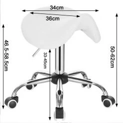 EUGAD Drehstuhl (1 Stück), Sattelhocker gepolstert höhenverstellbar aus Kunstleder Grau Schwarz, Wei&szlig; -Eugad Möbel Einkaufen 96c8f0e5 fba7 5853 befd 851e5ae56dbb