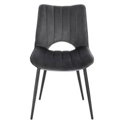 EUGAD Esszimmerstuhl (2 Stück), Küchenstuhl, Polsterstuhl, Wohnzimmerstuhl ohne Armlehne, Metallbeine, Samt, Dunkelgrau Hellgrau, Schwarz -Eugad Möbel Einkaufen 973c38e4 d792 4da1 9478 02cc7247c1a2