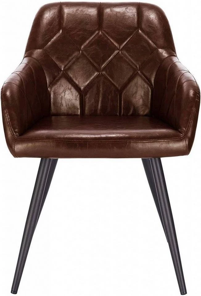 EUGAD Esszimmerstuhl, 6er-Set Esszimmerstuhl aus Kunstleder Metallbeine Schwarz Dunkelbraun 12 EUGAD Esszimmerstuhl, 6er-Set Esszimmerstuhl aus Kunstleder Metallbeine Schwarz Dunkelbraun – Bild 12