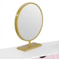 EUGAD Schminktisch (1-St), Schminktisch Frisiertisch Kommode mit Spiegel modern Kosmetiktisch mit 3 Schubladen Weiß-Rosa-Golden 24 EUGAD Schminktisch (1-St), Schminktisch Frisiertisch Kommode mit Spiegel modern Kosmetiktisch mit 3 Schubladen Weiß-Rosa-Golden -Eugad Möbel Einkaufen 9c6ad117 b452 4411 96b1 2ec7579b740f