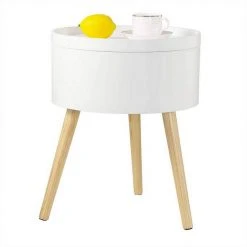 EUGAD Nachttisch, Beistelltisch mit Stauraum Nachtkommode Nachtschrank Holzbeine MDF 38x38x48,5cm Weiß -Eugad Möbel Einkaufen 9f1a7854 de18 50f5 b85d 1befdb88a879