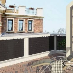 EUGAD Balkonsichtschutz PVC Sichtschutzmatte Grau 3 x 1 m (L x B), Balkon & Terrasse Gartenzaun -Eugad Möbel Einkaufen 9f3a5598 23c6 51c1 8819 484c333e78a9