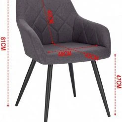 EUGAD Esszimmerstuhl, Polsterstuhl Leinen,mit Armlehnen Metallbeinen Dunkelgrau, Hellgrau 18 EUGAD Esszimmerstuhl, Polsterstuhl Leinen,mit Armlehnen Metallbeinen Dunkelgrau, Hellgrau -Eugad Möbel Einkaufen 9fa32c8c c107 508f a9e3 09489d550433