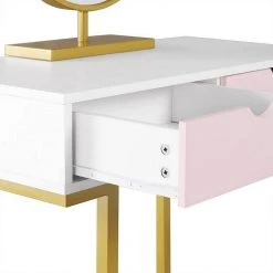 EUGAD Schminktisch (1-St), Schminktisch Frisiertisch Kommode mit Spiegel modern Kosmetiktisch mit 3 Schubladen Weiß-Rosa-Golden 34 EUGAD Schminktisch (1-St), Schminktisch Frisiertisch Kommode mit Spiegel modern Kosmetiktisch mit 3 Schubladen Weiß-Rosa-Golden -Eugad Möbel Einkaufen a008f41c b512 4655 b5e9 a5b949e55b14