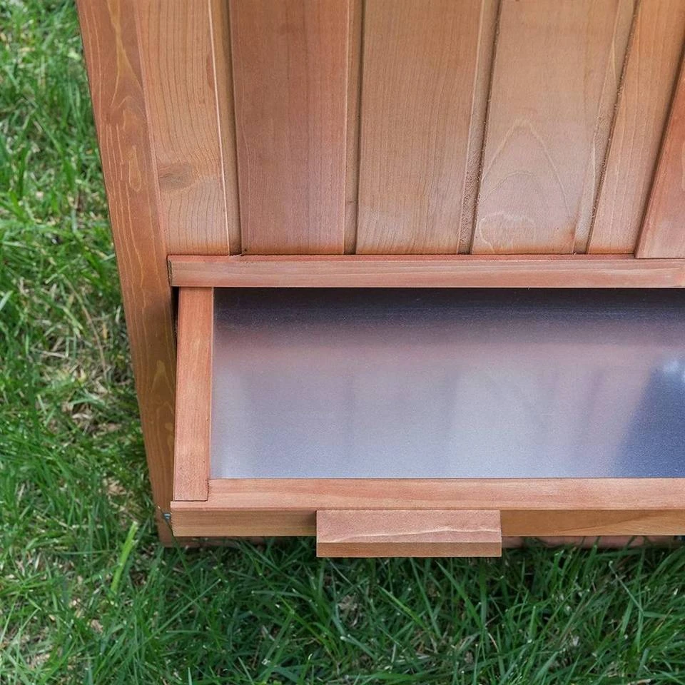 EUGAD Tierhaus, Kaninchenstall Kleintierstall Hasenkäfig, mit Treppe Wetterfest Doppelstöckig, Hellrot 5 EUGAD Tierhaus, Kaninchenstall Kleintierstall Hasenkäfig, mit Treppe Wetterfest Doppelstöckig, Hellrot – Bild 5