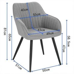 EUGAD Esszimmerstuhl, Küchenstuhl aus Leinen mit Armlehne Dunkelgrau, Hellgrau 22 EUGAD Esszimmerstuhl, Küchenstuhl aus Leinen mit Armlehne Dunkelgrau, Hellgrau -Eugad Möbel Einkaufen a0b5a14a 4e72 5228 8131 aabba5cb95a3