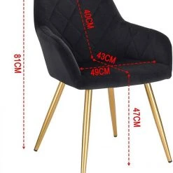 EUGAD Esszimmerstuhl (1 Stück), Wohnzimmerstuhl aus Samt Polsterstuhl mit Armlehnen und Rückenlehne, Gestell aus Metall mit goldenen Beine Dunkelgrau Schwarz 20 EUGAD Esszimmerstuhl (1 Stück), Wohnzimmerstuhl aus Samt Polsterstuhl mit Armlehnen und Rückenlehne, Gestell aus Metall mit goldenen Beine Dunkelgrau Schwarz -Eugad Möbel Einkaufen a0ffd862 ae3a 497f 861e f7447715b26c