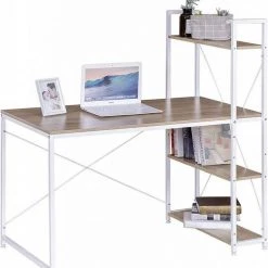 EUGAD Schreibtisch, Bürotisch mit Ablage Holz Stahl 120x64x120cm (BxTxH) Hell Eiche+schwarz Dunkel Buche-Schwarz, Hell Eiche-Schwarz, Hell Eiche-Weiß 30 EUGAD Schreibtisch, Bürotisch mit Ablage Holz Stahl 120x64x120cm (BxTxH) Hell Eiche+schwarz Dunkel Buche-Schwarz, Hell Eiche-Schwarz, Hell Eiche-Weiß -Eugad Möbel Einkaufen a1f8339e caa6 5099 8fb1 8965eac3cc73