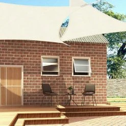 EUGAD Sonnensegel »0211ZYF«, Sonnenschutz Terrasse HDPE Dreieckig Creme -Eugad Möbel Einkaufen a38c27f1 9efa 5b1b bbe9 7b34d9aa5b02