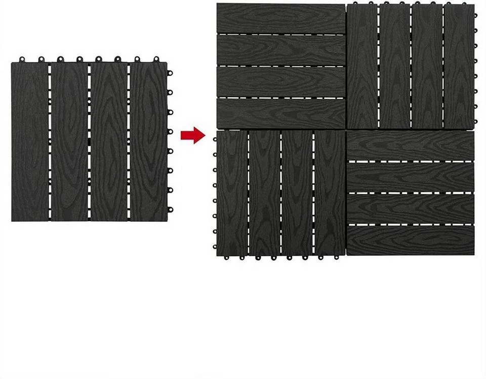 EUGAD WPC-Fliesen, WPC Fliesen Klickfliesen in Holzoptik 22 Stücke für 2m² Hellgrau Anthrazit, Braun, Coffee 20 EUGAD WPC-Fliesen, WPC Fliesen Klickfliesen in Holzoptik 22 Stücke für 2m² Hellgrau Anthrazit, Braun, Coffee – Bild 20