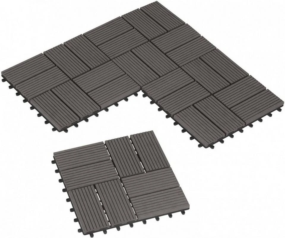 EUGAD WPC-Fliesen, 22 Stück WPC Terrassenfliesen Klickfliesen 30x30cm Coffee Anthrazit, Dunkelgrau, Hellgrau 1 EUGAD WPC-Fliesen, 22 Stück WPC Terrassenfliesen Klickfliesen 30x30cm Coffee Anthrazit, Dunkelgrau, Hellgrau