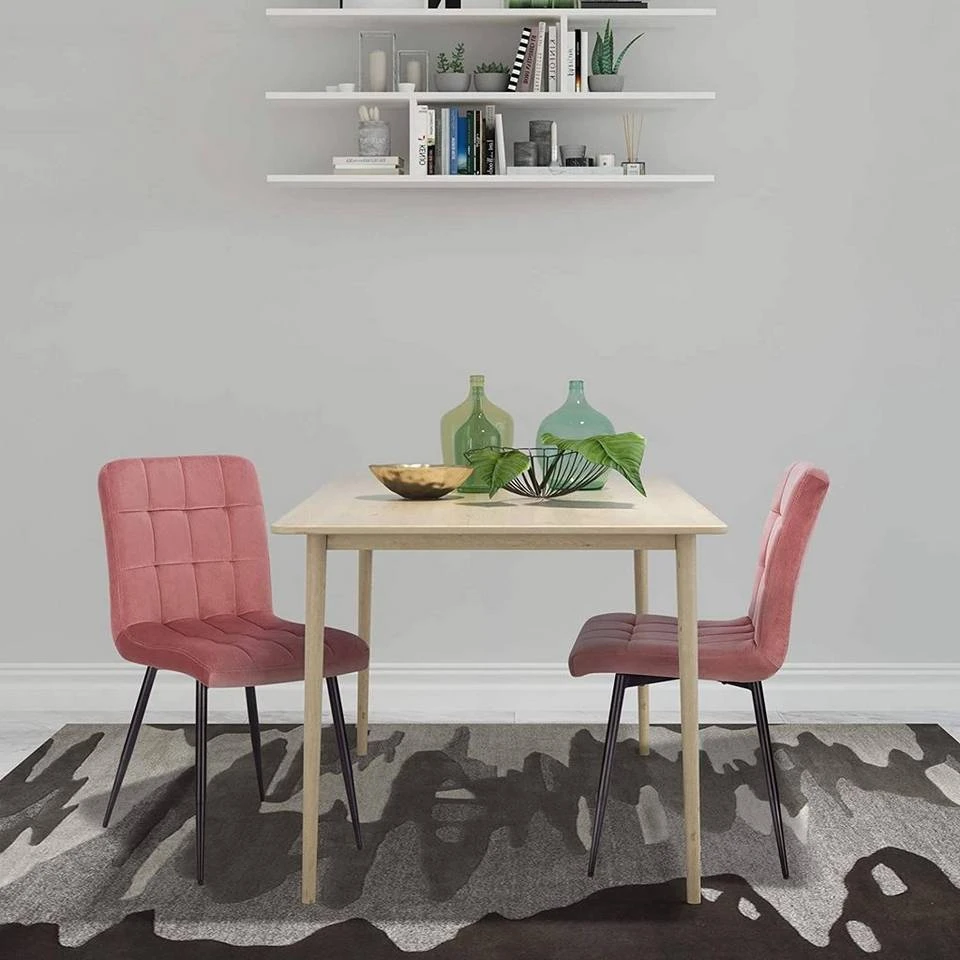 EUGAD Esszimmerstuhl (4 Stück), Polsterstuhl Wohnzimmerstuhl Samtstuhl Sessel mit Rückenlehne, Metallbeine, Sitzfläche aus Samt, Blau Creme, Dunkelgrau, Hellgrau, Rosa 14 EUGAD Esszimmerstuhl (4 Stück), Polsterstuhl Wohnzimmerstuhl Samtstuhl Sessel mit Rückenlehne, Metallbeine, Sitzfläche aus Samt, Blau Creme, Dunkelgrau, Hellgrau, Rosa – Bild 14