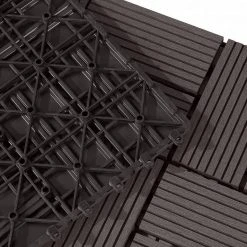 EUGAD WPC-Fliesen, 11 Stück WPC Terrassenfliesen Klickfliesen 30x30cm Hellgrau Anthrazit, Coffee, Dunkelgrau -Eugad Möbel Einkaufen a635ada5 ec88 52e0 a15a 34c7a0d459db