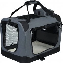 EUGAD Tiertransporttasche, Hundebox faltbar Hundetransportbox Auto Transportbox Reisebox Katzenbox Grau -Eugad Möbel Einkaufen a7ded273 1023 5400 8b64 9ffca75a1191