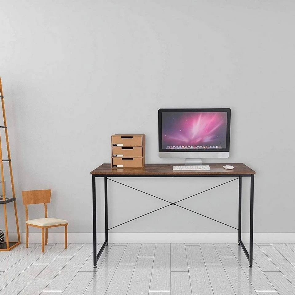 EUGAD Schreibtisch, mit Bücherregal 120x60x70 cm Schwarz Marmor Holz Vintage 10 EUGAD Schreibtisch, mit Bücherregal 120x60x70 cm Schwarz Marmor Holz Vintage – Bild 10