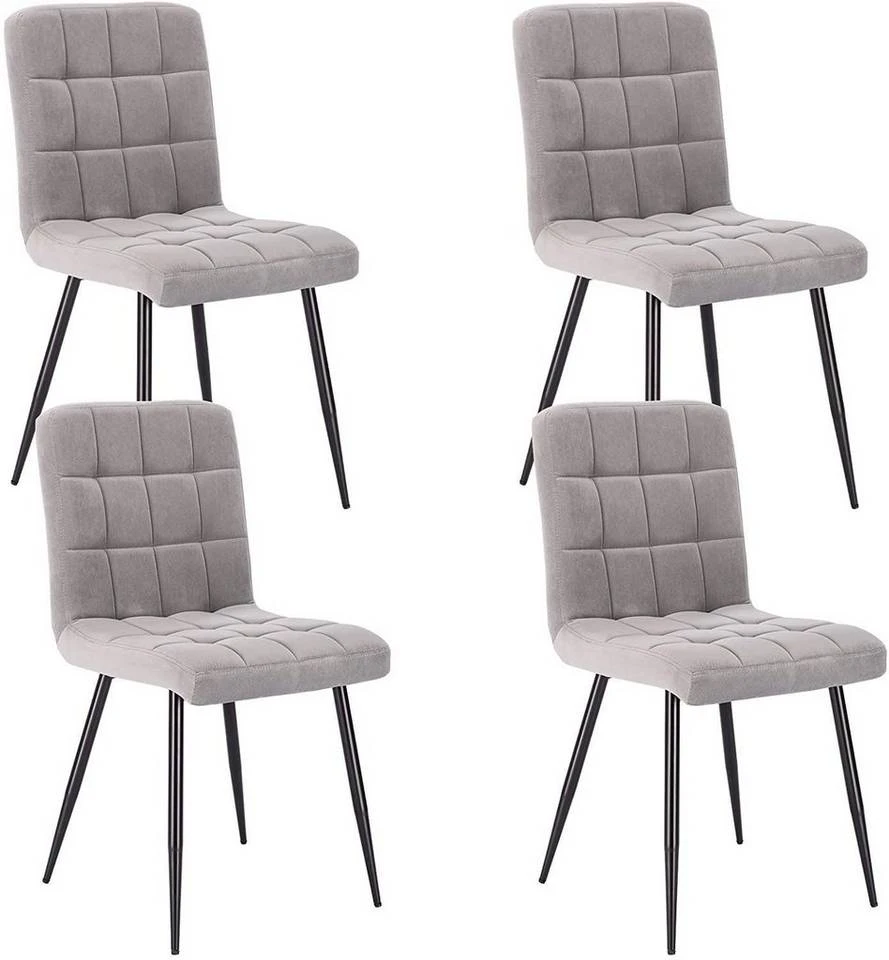 EUGAD Esszimmerstuhl (4 Stück), Polsterstuhl Wohnzimmerstuhl Samtstuhl Sessel mit Rückenlehne, Metallbeine, Sitzfläche aus Samt, Blau Creme, Dunkelgrau, Hellgrau, Rosa 7 EUGAD Esszimmerstuhl (4 Stück), Polsterstuhl Wohnzimmerstuhl Samtstuhl Sessel mit Rückenlehne, Metallbeine, Sitzfläche aus Samt, Blau Creme, Dunkelgrau, Hellgrau, Rosa – Bild 7