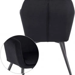 EUGAD Polsterstuhl (1 Stück), Küchenstuhl Samt Stuhl Sessel mit Armlehne, Metallbeine, für Esszimmer Wohnzimmer, Schwarz Dunkelgrau 58 EUGAD Polsterstuhl (1 Stück), Küchenstuhl Samt Stuhl Sessel mit Armlehne, Metallbeine, für Esszimmer Wohnzimmer, Schwarz Dunkelgrau -Eugad Möbel Einkaufen aa735ca1 b886 4881 841e 3f2ff9408355