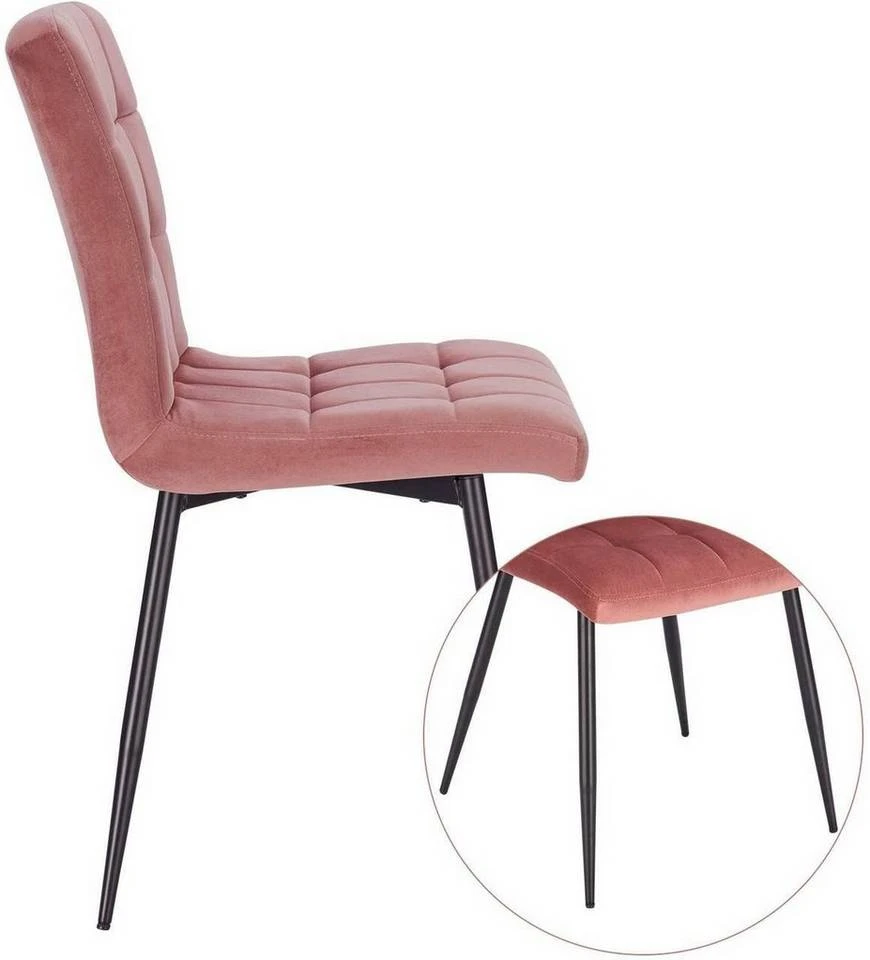 EUGAD Esszimmerstuhl (2 Stück), Polsterstuhl Wohnzimmerstuhl Samtstuhl Sessel mit Rückenlehne, Metallbeine, Sitzfläche aus Samt, Dunkelgrün Blau, Creme, Dunkelgrau, Dunkelgrün, Hellgrau, Rosa 12 EUGAD Esszimmerstuhl (2 Stück), Polsterstuhl Wohnzimmerstuhl Samtstuhl Sessel mit Rückenlehne, Metallbeine, Sitzfläche aus Samt, Dunkelgrün Blau, Creme, Dunkelgrau, Dunkelgrün, Hellgrau, Rosa – Bild 12