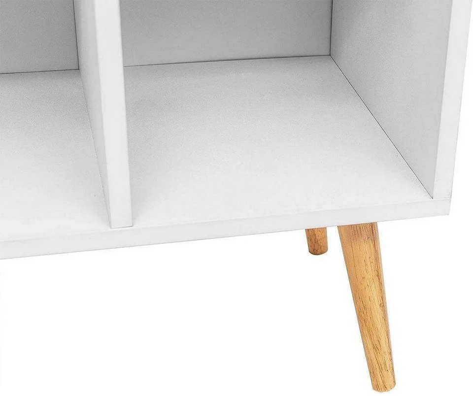 EUGAD Bücherregal, Bücherschrank Raumteiler mit Schublade, mit Fußbeine, 6 Fächer, Weiß 6 EUGAD Bücherregal, Bücherschrank Raumteiler mit Schublade, mit Fußbeine, 6 Fächer, Weiß – Bild 6