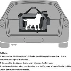 EUGAD Tiertransporttasche, Hundebox faltbar Hundetransportbox Auto Transportbox Reisebox Katzenbox Schwarz -Eugad Möbel Einkaufen aca20905 ecdf 431d 9f12 ef3b424a467b